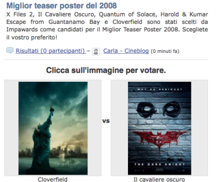 2008 miglior teaser poster gioco