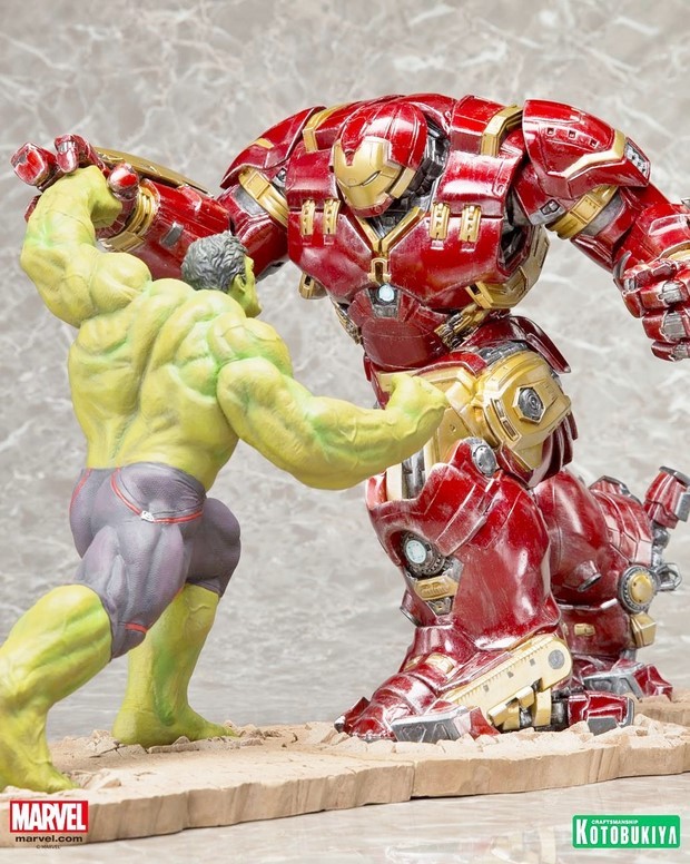 Avengers Age of Ultron - nuova statua diorama Hulkbuster vs. Hulk (2)