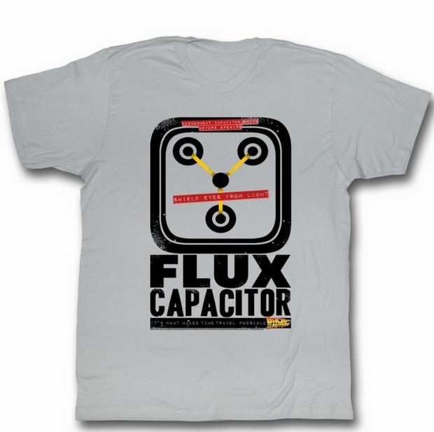 Ritorno al futuro gadget replica life-size, caricatore USB e t-shirt del Flusso canalizzatore (3)