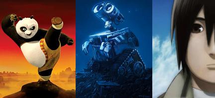 Kung Fu Panda - Wall-E - The Sky Crawlers