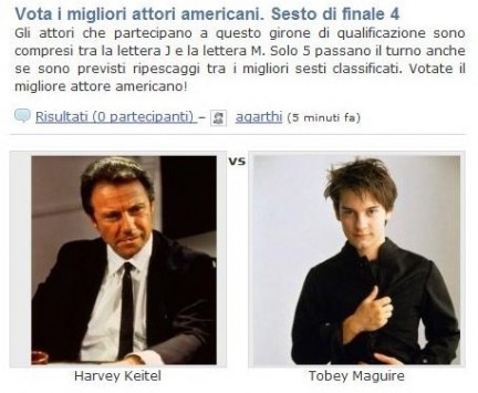 Vota i migliori attori americani Bulli e pupi