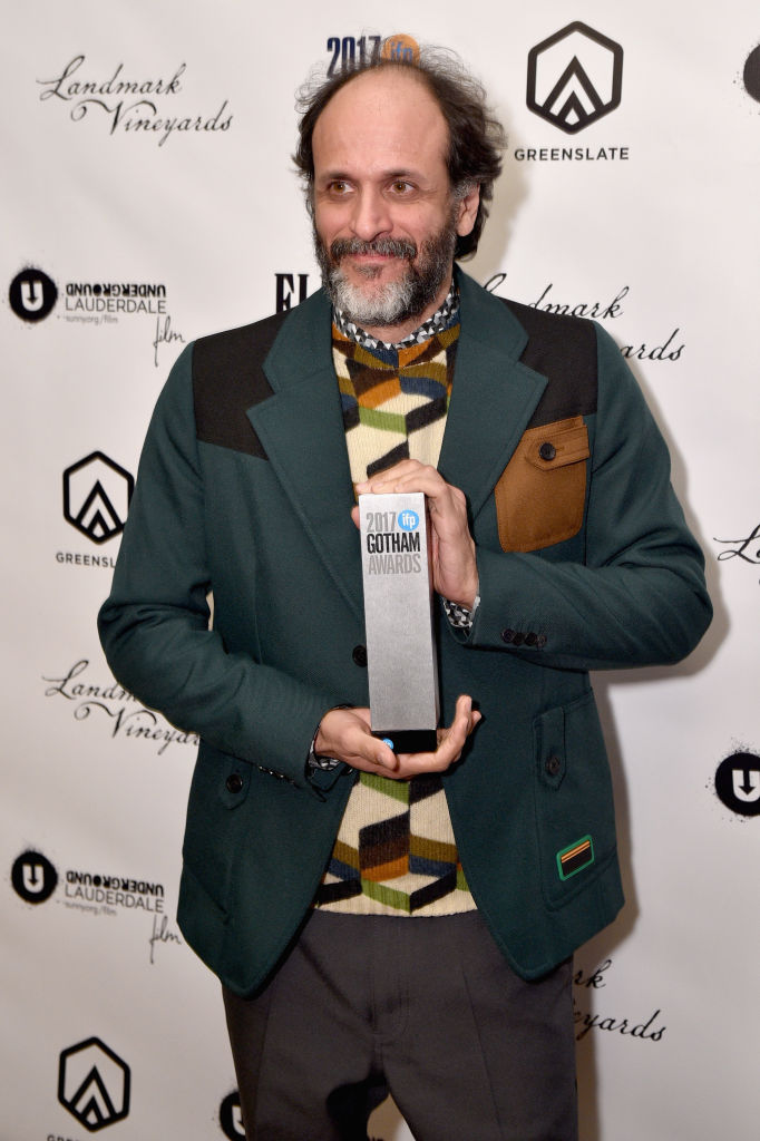 NEW YORK, NY - NOVEMBER 27:  Director Luca Guadagnino poses with the Best Feature Film award during The 2017 IFP Gotham Independent Film Awards co-sponsored by FIJI Water at Cipriani Wall Street on November 27, 2017 in New York City.  (Photo by Bryan Bedder/Getty Images for FIJI Water)