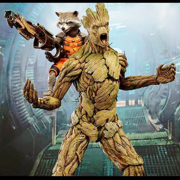 Guardiani della galassia le nuove action figures Hot Toys di Rocket e Groot (23)