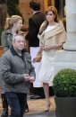 Angelina Jolie sul set di The Tourist a Parigi