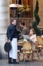 Angelina Jolie sul set di The Tourist a Parigi