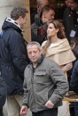 Angelina Jolie sul set di The Tourist a Parigi