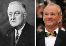 Franklin D Roosevelt and actor Bill Murray