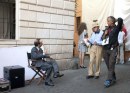 Bop Decameron: le foto di Roberto Benigni sul set con Woody Allen