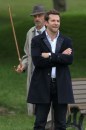 Bradley Cooper e Jeremy Irons sul set di The Words