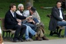 Bradley Cooper e Jeremy Irons sul set di The Words