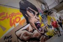Bruce Lee la leggenda - Street art Hong Kong, 16 luglio 2013