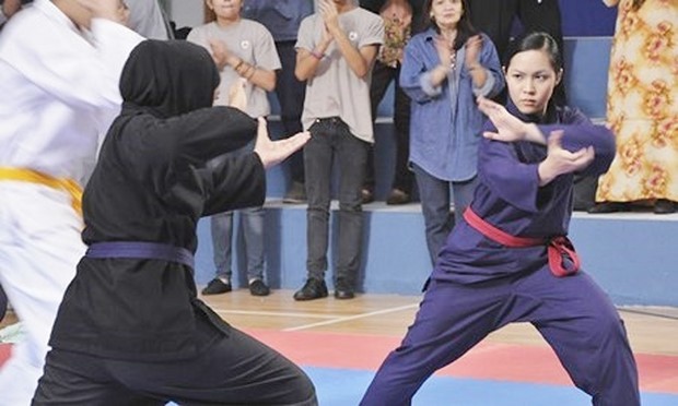 A scene from Yasmine, about a girl who wants to be a silat champion