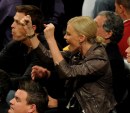 Charlize Theron, NBA Finals between the Los Angeles Lakers and the Boston Celtics, 