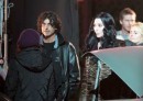 Cher e Kristen Bell sul set di Burlesque a Los angeles