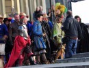 Christoph Waltz ed Orlando Bloom sul set di The Three Musketeers