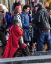 Christoph Waltz ed Orlando Bloom sul set di The Three Musketeers