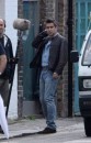 Colin Farrell sul set di London Boulevard