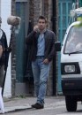 Colin Farrell sul set di London Boulevard