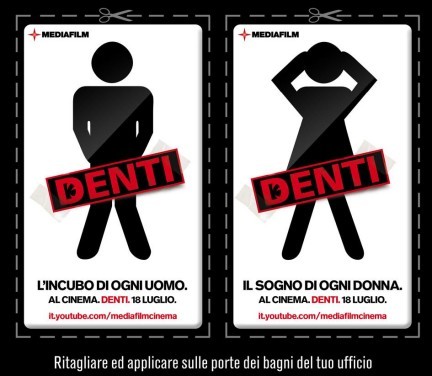 Denti: Locandine di Teeth e targa per la toilette