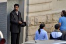 Denzel Washington, Ryan Reynolds e Nora Arnezeder fotografati sul set di Safe House