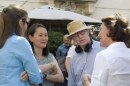 Ellen Page, Jesse Eisenberg ed Alec Baldwin sul set di Bop Decameron a Roma