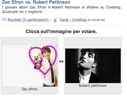 gioco sfida zac efron robert pattinson