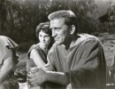 Jean Simmons con Kirk Douglas in Spartacus birthday gallery