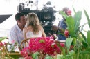 Jennifer Aniston, Adam Sandler e Nicole Kidman fotografati sul set di Just Go With It