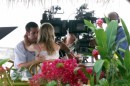 Jennifer Aniston, Adam Sandler e Nicole Kidman fotografati sul set di Just Go With It