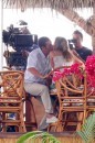 Jennifer Aniston, Adam Sandler e Nicole Kidman fotografati sul set di Just Go With It