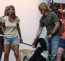 Jennifer Aniston e Owen Wilson sul set di 'Marley