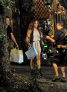 Jennifer Lopez e Rodrigo Santoro fotografati durante le riprese di What to Expect when You\'re Expecting