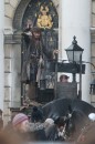 Johnny Depp sul set di Pirates of the Caribbean: On Stranger Tides al Royal Naval College indi Greenwich