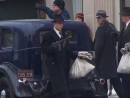 Johnny Depp sul set di Public Enemies: rapina in banca