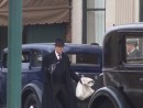 Johnny Depp sul set di Public Enemies: rapina in banca