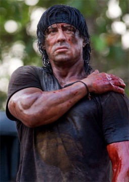 john rambo foto sangue