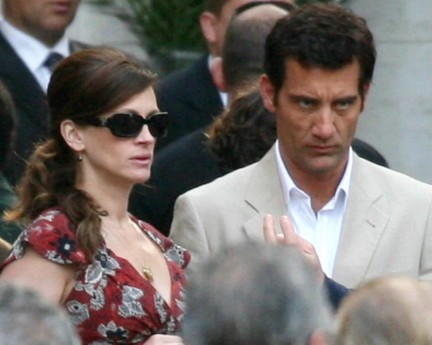 Julia Roberts e Clive Owen: foto dal set romano di Duplicity