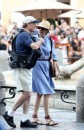 Julia Roberts sul set di Eat, Pray, Love in Piazza Navona