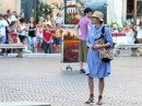 Julia Roberts sul set di Eat, Pray, Love in Piazza Navona