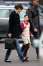 Katie Holmes, Guy Pearce e Bailee Madison sul set di Don't be afraid of the Dark - la fotogallery