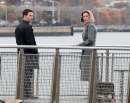 Mark Wahlberg e Catherine Zeta-Jones fotografati sul set di Broken City