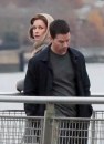 Mark Wahlberg e Catherine Zeta-Jones fotografati sul set di Broken City