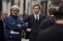 Michelle Williams, Eddie Redmayne e Toby Jones sul set di My Week With Marilyn