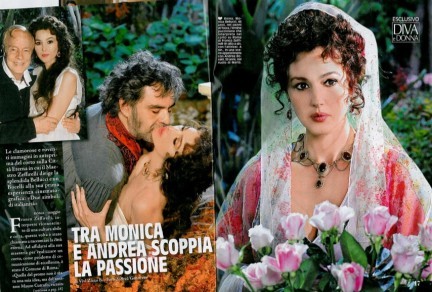 Monica Bellucci e Andrea Bocelli nel corto di Franco Zeffirelli per Roma: le prime foto
