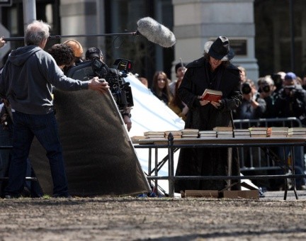 Nicolas Cage sul set di The Sorcerer's Apprentice