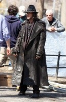 Nicolas Cage sul set di The Sorcerer's Apprentice