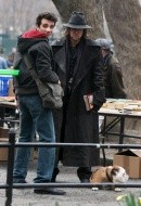 Nicolas Cage sul set di The Sorcerer's Apprentice