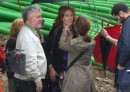 Pedro Almodovar con Antonio Banderas e Carmen Maura sul set del nuovo film La piel que habito