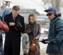 Pierce Brosnan e Sarah Jessica Parker sul set di I Don\'t Know How She Does It