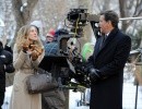 Pierce Brosnan e Sarah Jessica Parker sul set di I Don\'t Know How She Does It